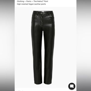 Aritzia Wilfred Melina Vegan Leather Pants